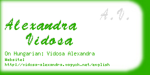 alexandra vidosa business card